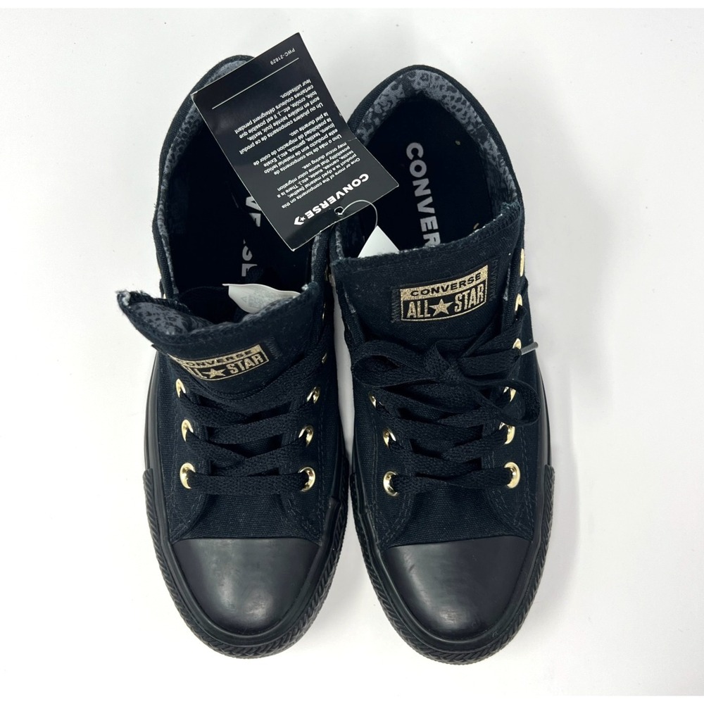 Converse CTAS Madison Low‎ Triple Black/Gold Women Size 8 "Black Mason" - Picture 2 of 10